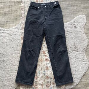Versace Y2K High Waist Charcoal Black Straight Leg Jeans